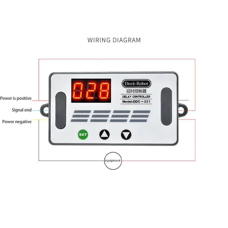 Deek-robô DDC-331 dc 12v gatilho ciclo tempo temporizador relé de atraso led display digital interruptor de controle de temporização ajustável relés