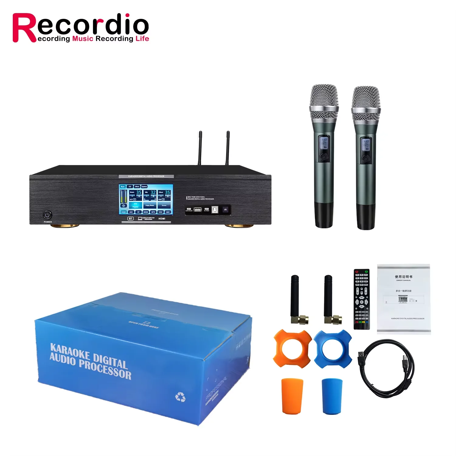 GAW-M680 600watt karaoke amplifier system three in one wireless microphone system for church theater multifunctional