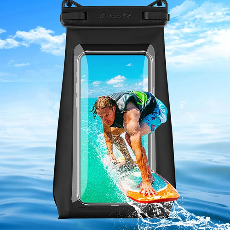 3D Waterproof 7 Inch Universal Phone Bag Touchscreen Swimming Bag Takeaway Drifting Boating Phone Case Holder Pouch Cover