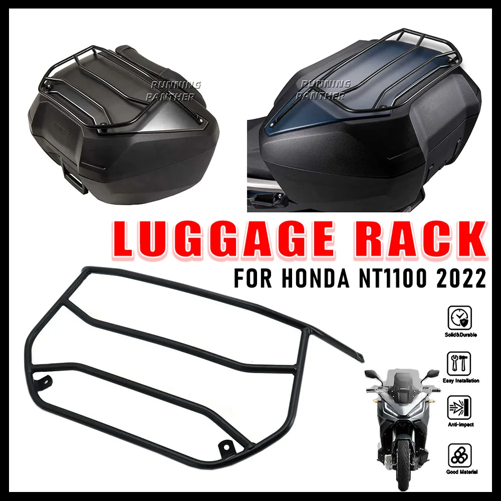 

Black For Honda NT1100 nt1100 2022 NEW Motorcycle Rail Tour Pack Carrier Trunk Top Fits Black Luggage Rack Accessory NT1100
