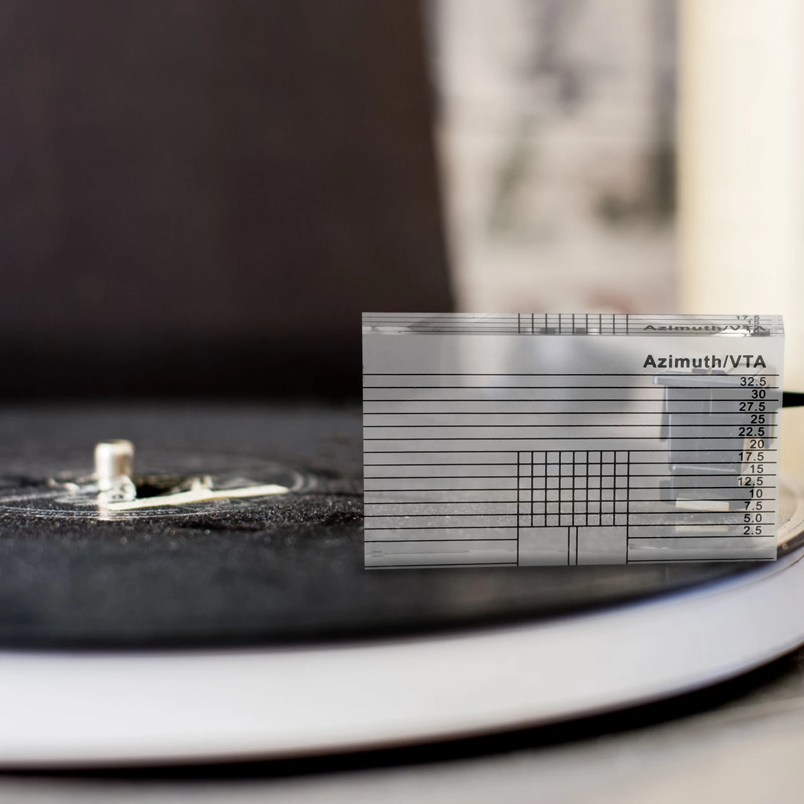 

Transparent Acrylic Measurement Tool Record Player Azimuth Ruler Vinyl Calibration Gauge Protractor Distance Alignment Music