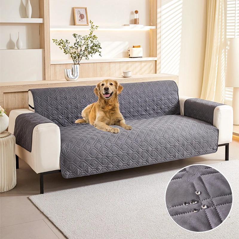 

1/2/3/4Seater Sofa Covers Waterproof Non-slip Armchair Slipcovers Sofas Mat Dog Pet Kids Couch Protector with Elastic Strap