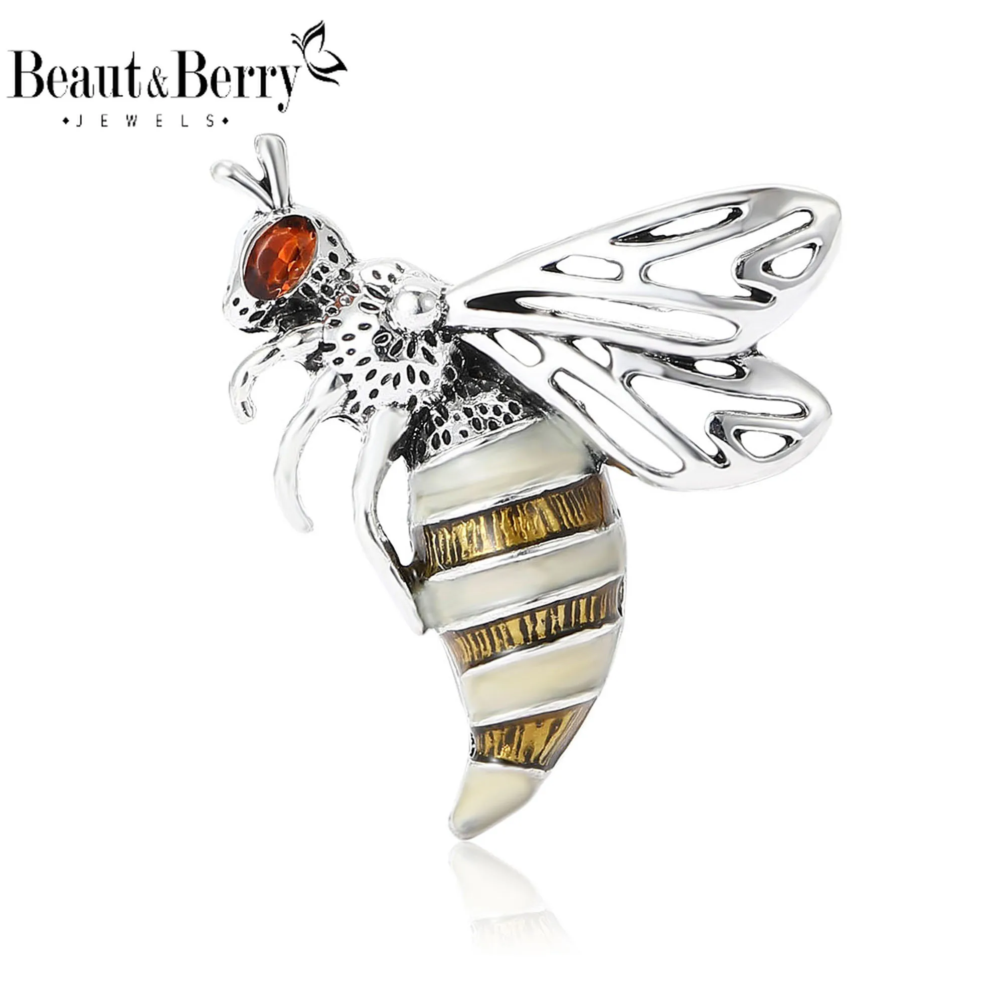Эмалированные броши Beaut & Berry в виде пчел для женщин, булавки с насекомыми, подарки для друзей, вечерние украшения для банкета, аксессуары
