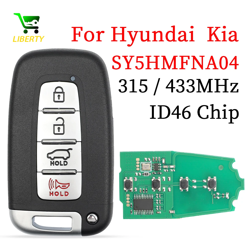 Liberty For Hyundai Sonata 2011 2012 2013 2014 Kia Sportage Sorento Keyless Entry Smart Remote Car Key Fob 315/433Mhz SY5HMFNA04