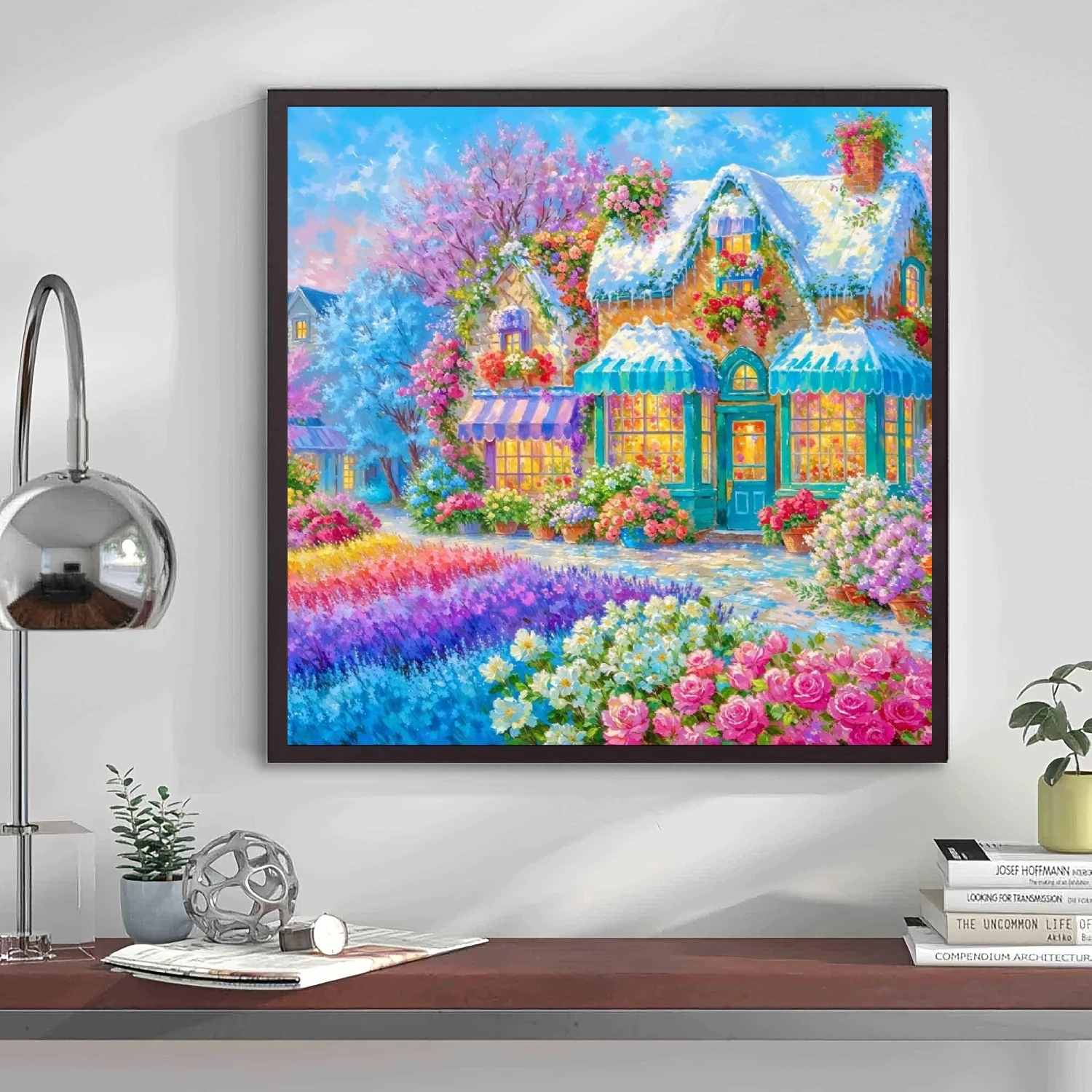 

Снежинка дом цветы цифровая картина маслом холст картина маслом пейзаж ручная роспись наборы уникальные подарки