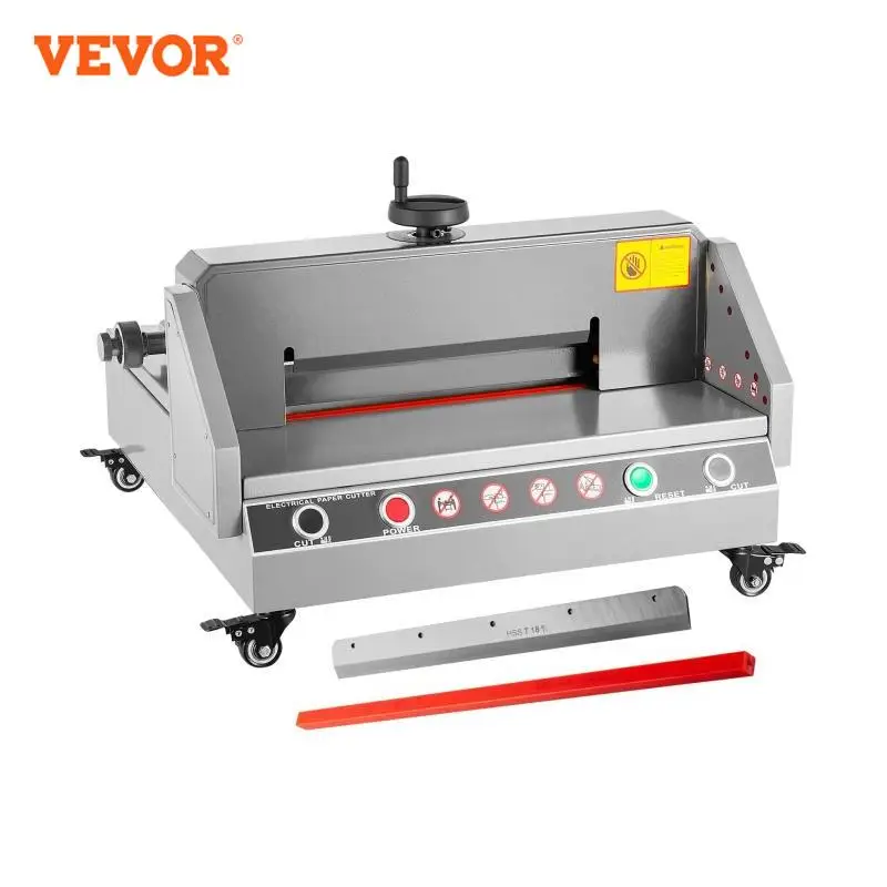 VEVOR 0-330MM Electric Paper Cutter Cutting Width Industrial Heavy Duty Paper Trimmer Desktop for Leather PVC Plastic Cardboard