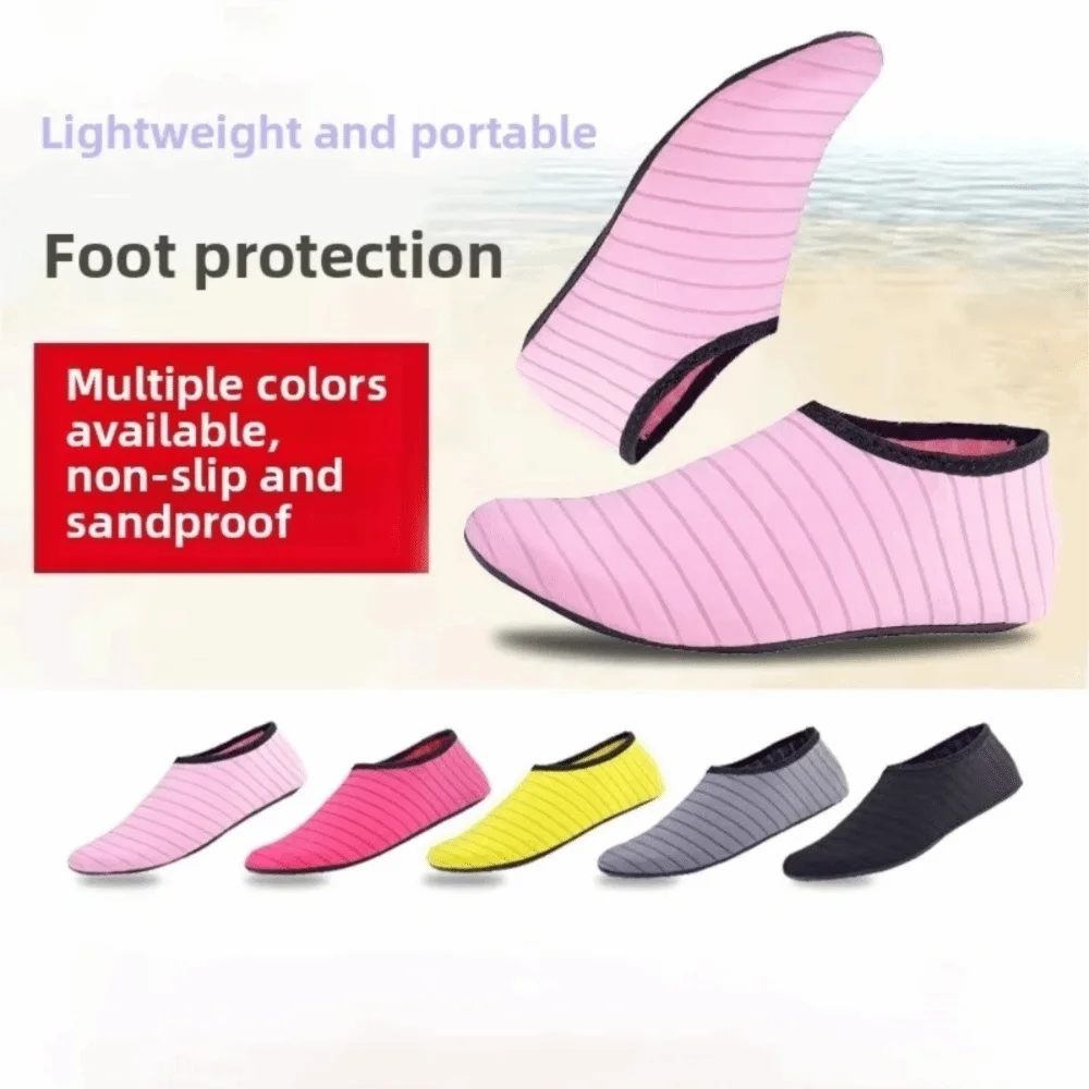 1 Pair New Unisex Aqua Socks Lightweight  Soft Cloth-padded Water Socks Non-Slip Swim Socks for Swimming, Diving & Beach
