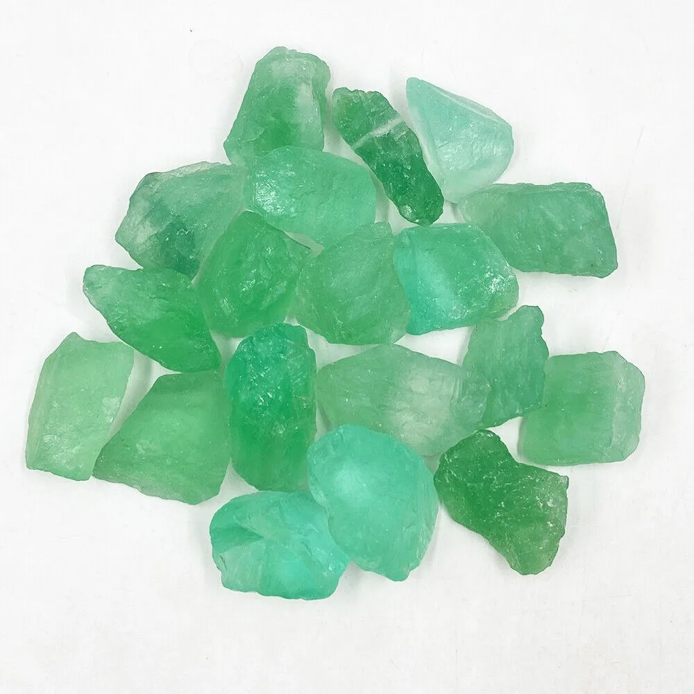 1pc Natural Green Fluorite Rough Raw Stone Quartz Crystal Reiki Healing Gemstone Mineral Specimen Aquarium Home Decoration