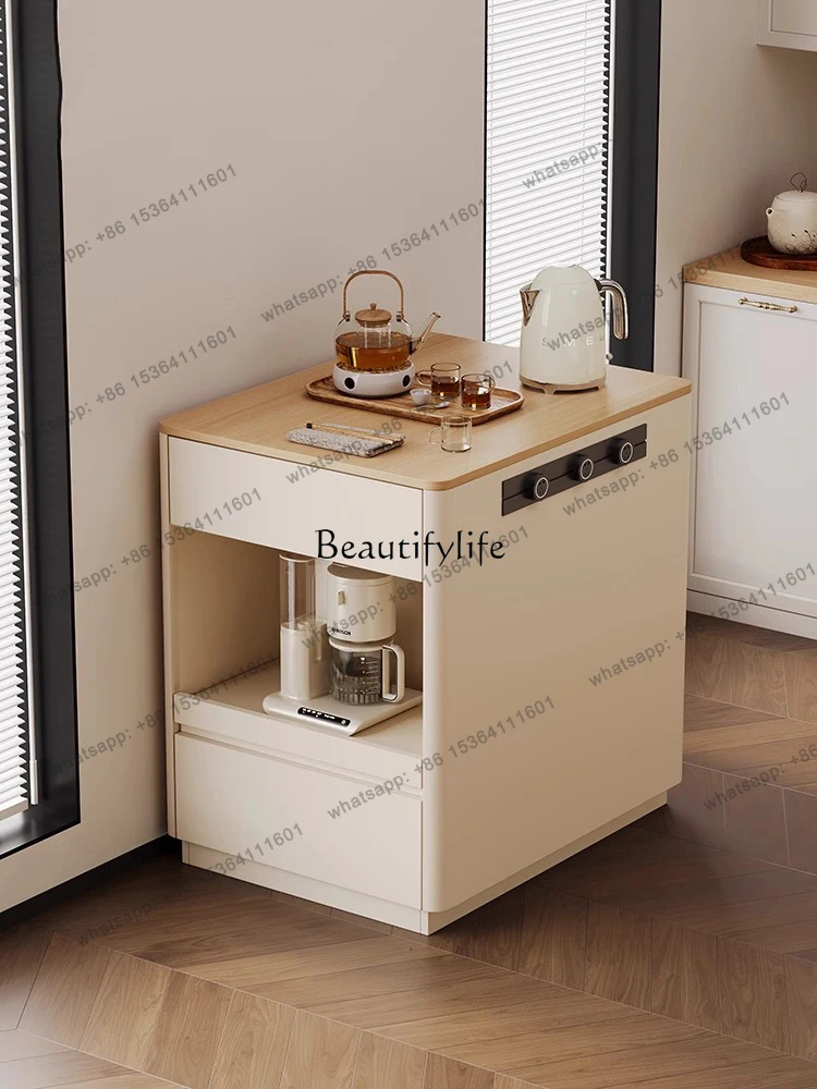 

X4 Vintage Cream Style Island Cabinet for Home Use, Movable and Freestanding Narrow Island Cabinet for Small Apartments
