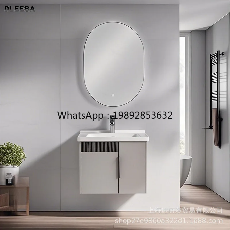 LYY خزانة الحمام حوض السيراميك مغسلة الحمام حوض مغسلة مزيج خزانة الحمام المثبتة على الحائط