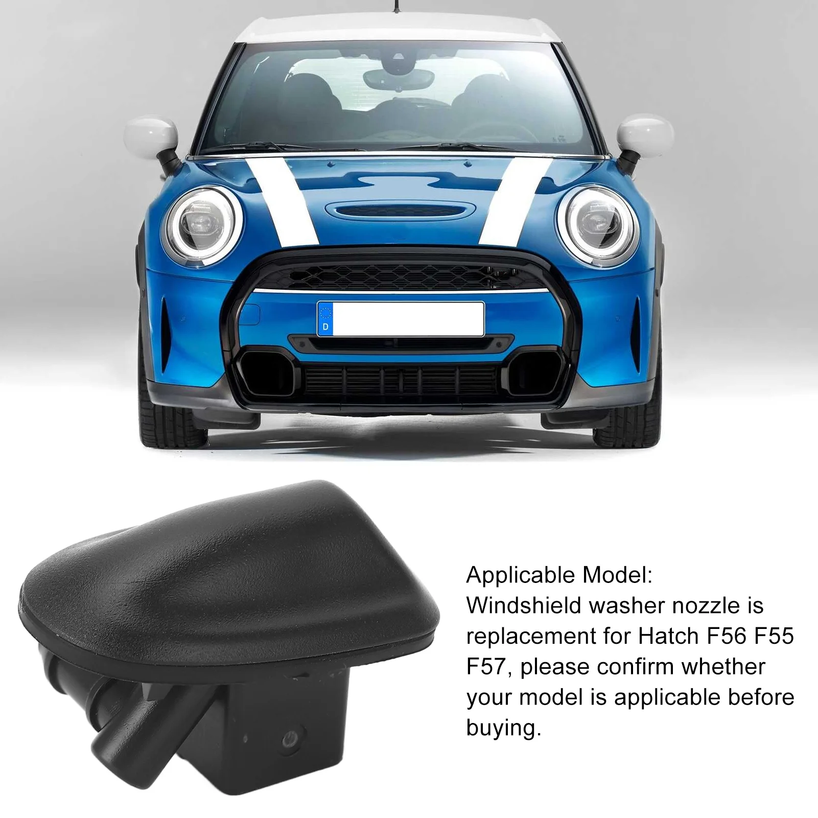 61667330654 Heated Windscreen Washer Nozzles 61667410756 Left Right Washer Nozzles for Hatch F56 F55