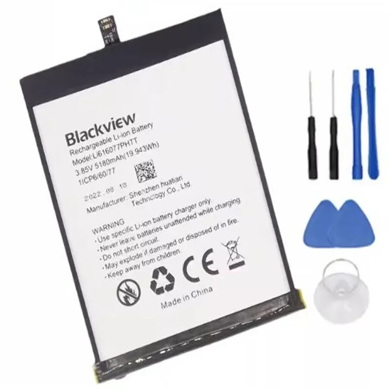 In Stock for Blackview BV5200 battery 5180mAh New production Date Long Standby Time For Blackview Li616077PHTT Battery