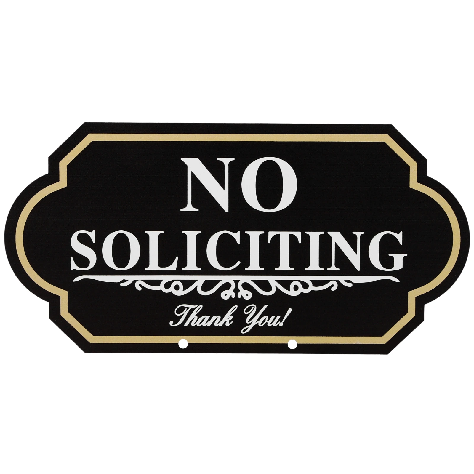 Aluminium No Soliciting Sign Outdoor Metal Warning Sign For Front Door House Gate Yard 12X18Cm Large Lettering