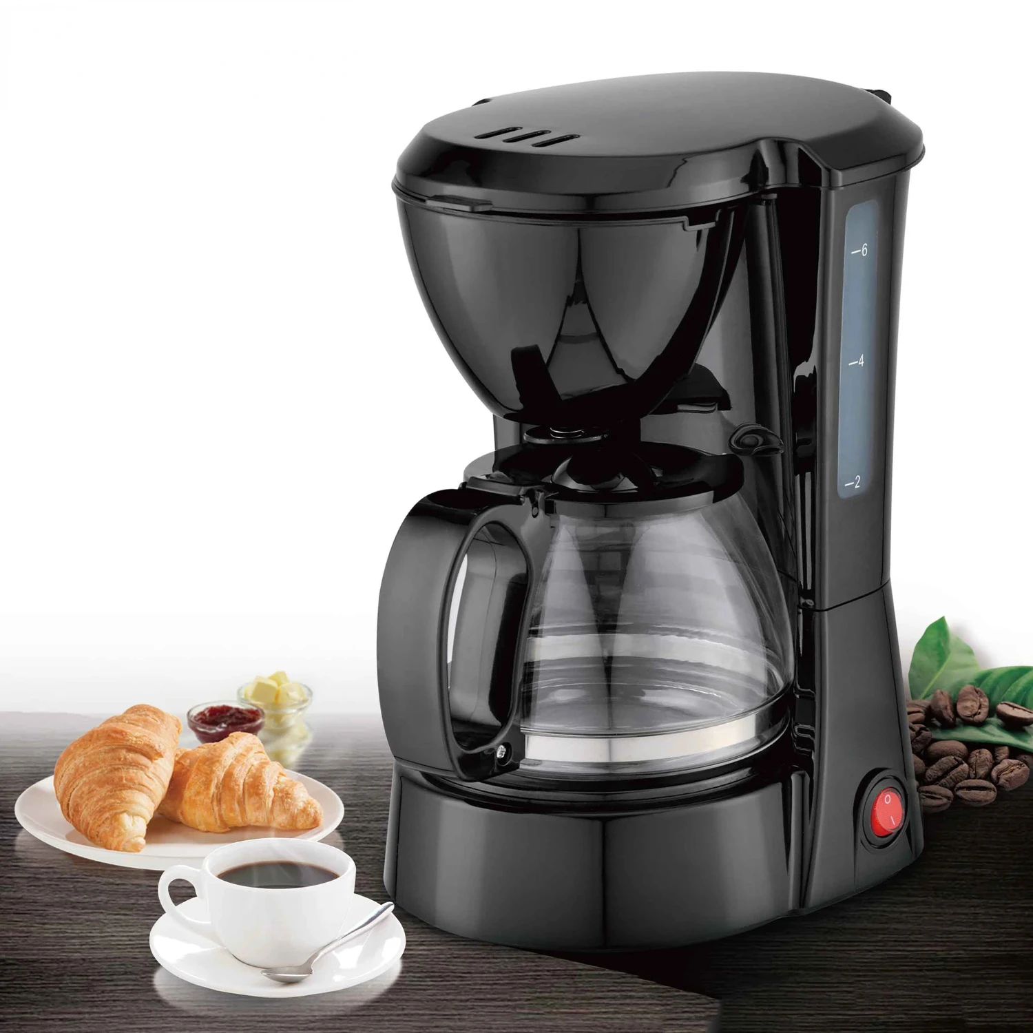 

Drip Coffee Maker 1.8L With Filter Programmable Timer Household 1000W Digital Display Coffee Machine With Functio