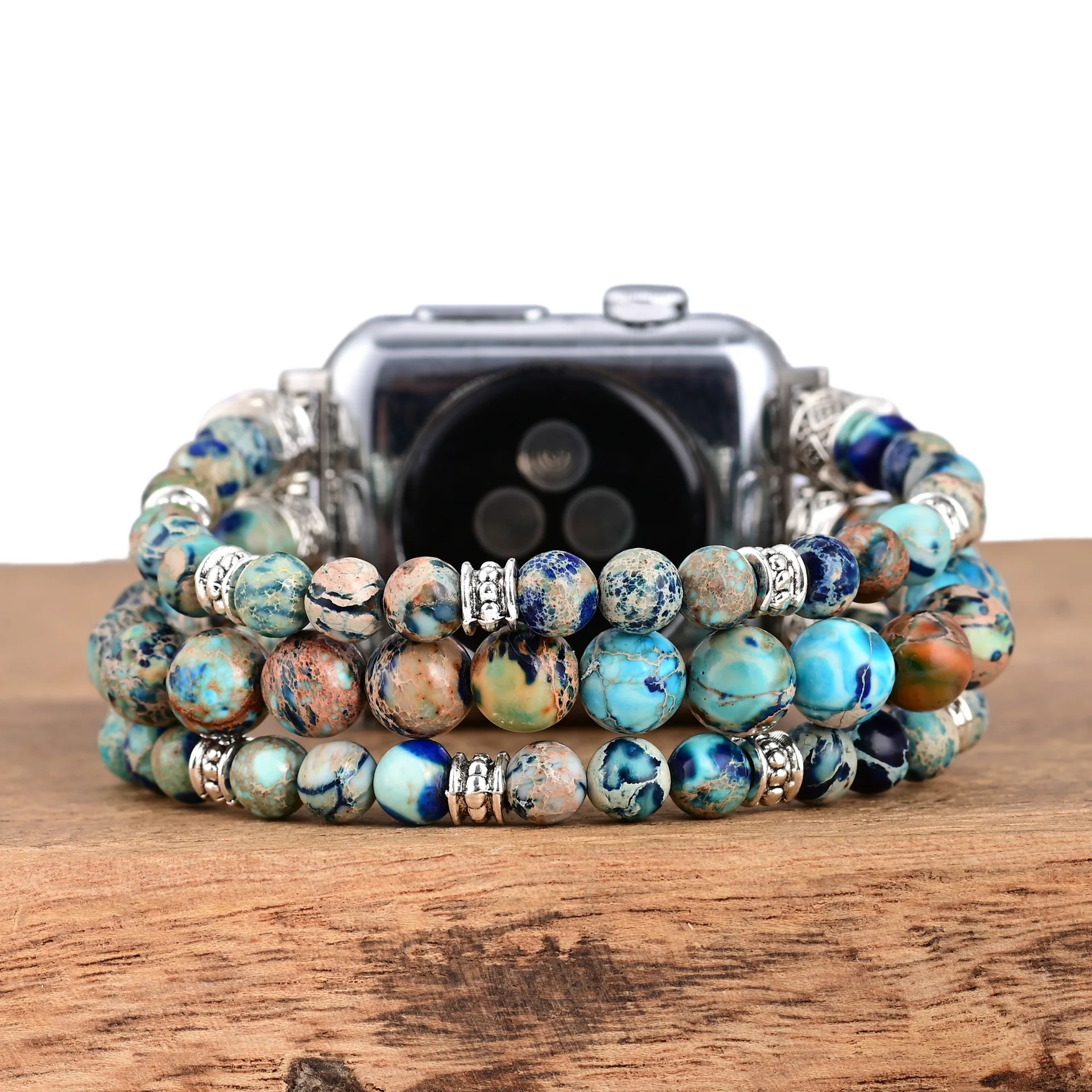 Bohemian Jewelry Bracelet For Apple Watch 10 9 8 46mm 42mm 41mm 45mm 40mm Elastic Women Bead Strap For iWatch Ultra 2 49mm Band