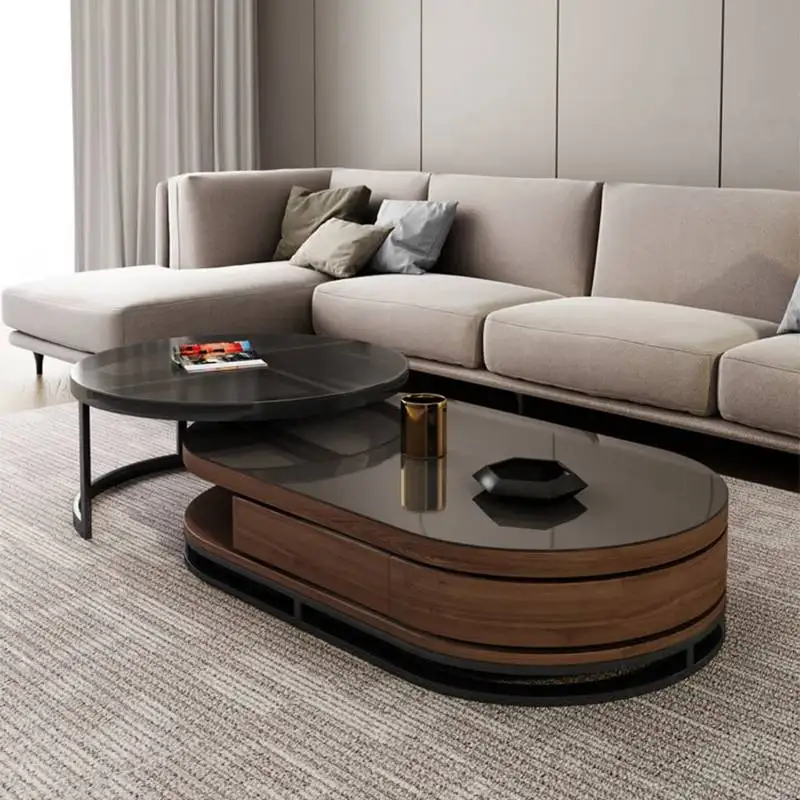 

Decoration Glass Coffee Tables Living Room Wood Apartments Lateral Coffee Tables Center Vintage Couch Tisch Furniture For Home