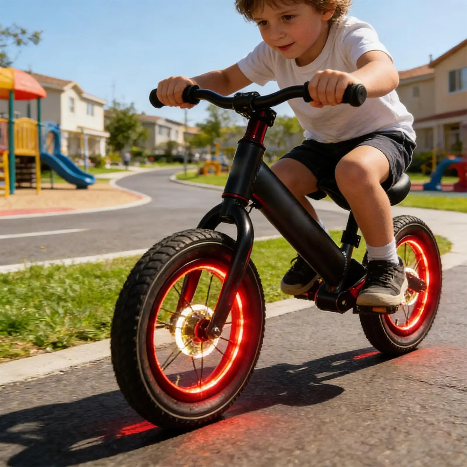 Spoke Lights For Bike Wheels 2 Pieces LED Rechargeable Lamp 7-Color Changing Waterproof Bike LED Wheel Lights 18 Patterns For