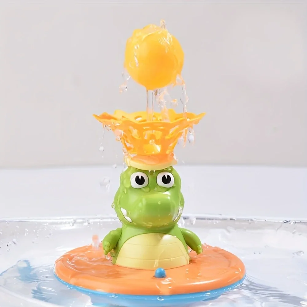 Jouets de bain pour bébé, parfaits pour s'amuser dans la baignoire et les pulvérisateurs de piscine, style jet d'eau, forme de crocodile mignon, cadeau de vacances idéal pour bébé, 6 pièces