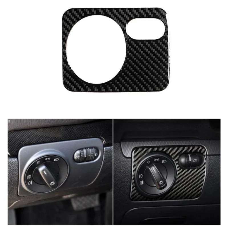 1PCS Car Headlight Switch Control Frame Carbon Fiber Sticker Suitable Left for VW Golf 6 R MK6 Scirocco 09-16