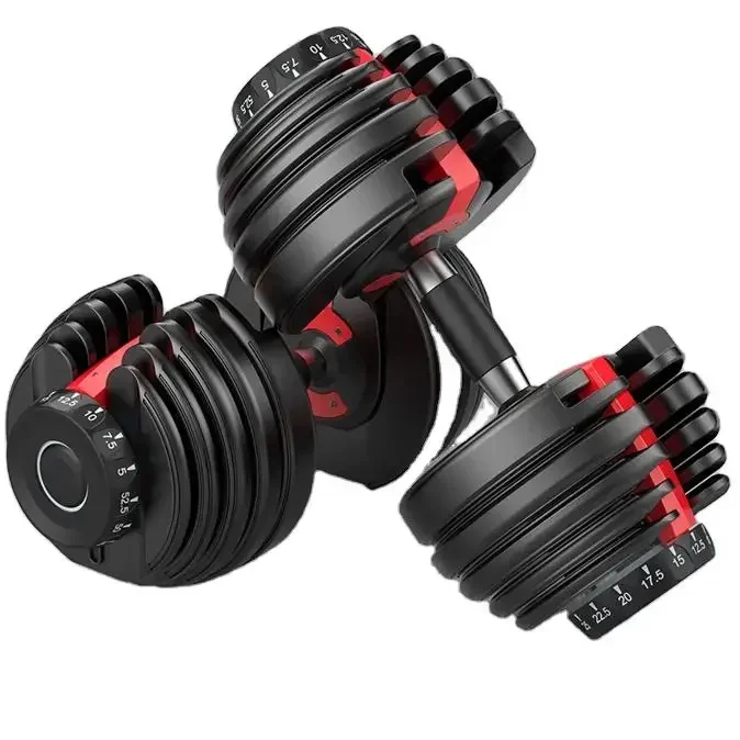 Weight 24kg Gym Dumbbells Adjustable Dumbells Gym Equipment Set