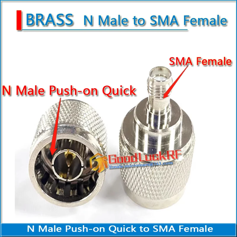 L16 N Male Push-On Quick Directly to SMA Female Plug Nickel Plated Brass Straight RF Coaxial Adapters