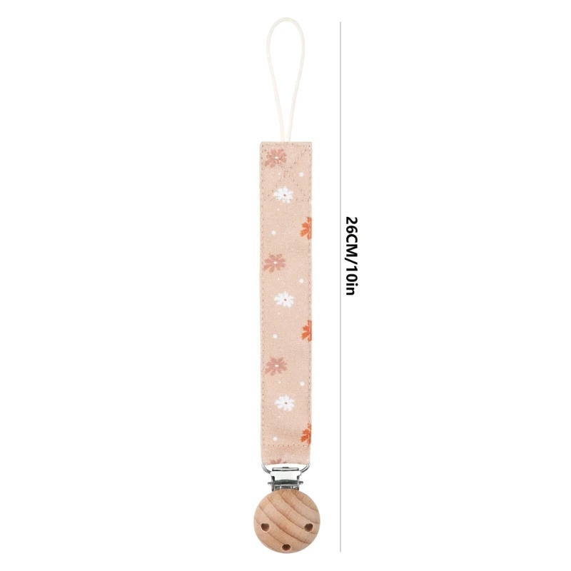 Baby Teether Chain Flowers Pattern Pacifier Clip