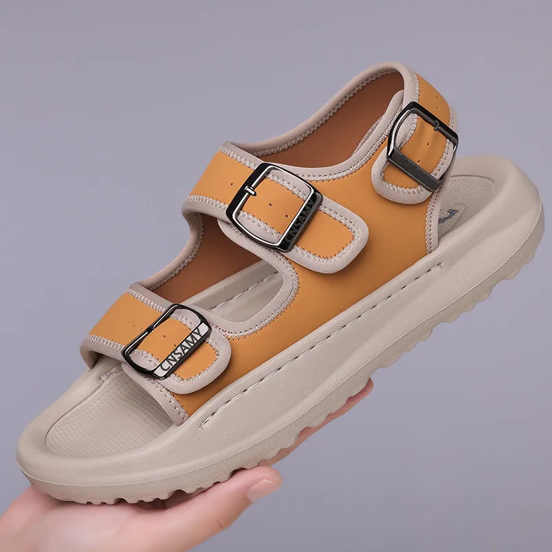 

Men's Sandals 2026 Summer Beach Shoes Trendy Casual Non slip Handmade Large Sandals