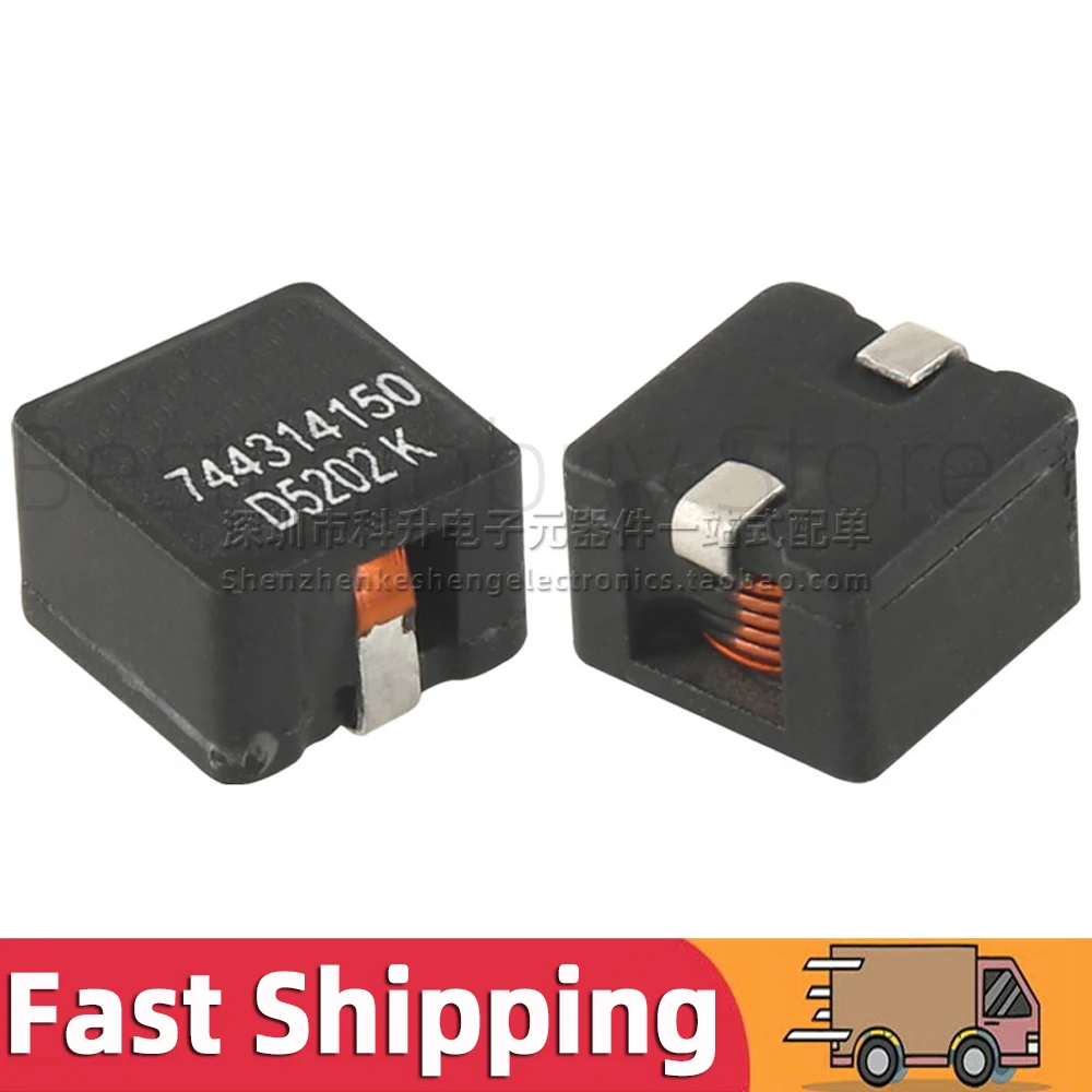 5pcs SMT Molding Common Mode Choke Flat Copper Wire Coil Power Inductor Inductance 1.5uH 13A High Current 744314150