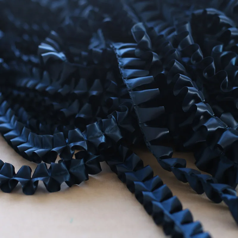 

20 метров, роскошная плиссированная мягкая сетчатая ткань с рюшами и кружевной отделкой, кукла «сделай сам», аксессуары для детской одежды, юбка-манжета, отделка качелей, 3 см