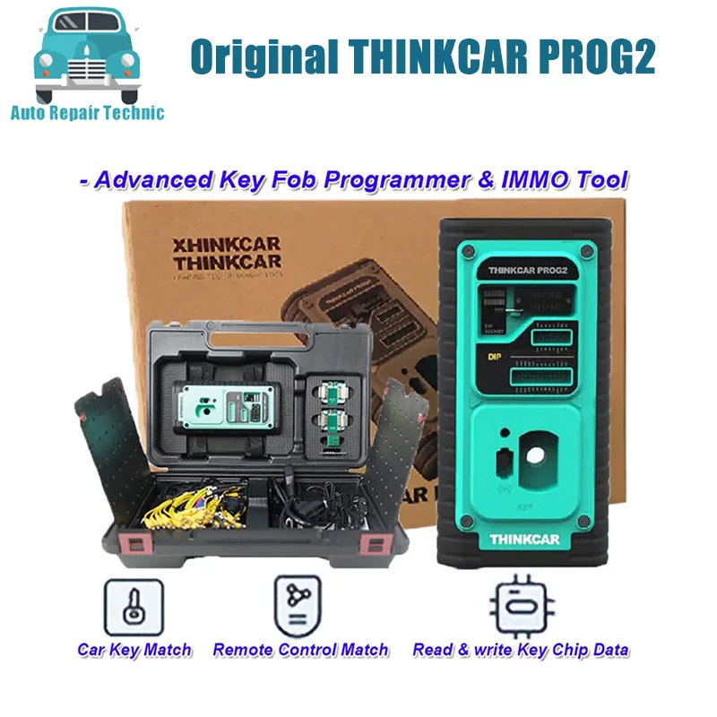 Original THINKCAR PROG2 PROG 2 Advanced Key Fob Programmer and IMMO Tool Car Key Match Remote Control Match Read Write Key Chip