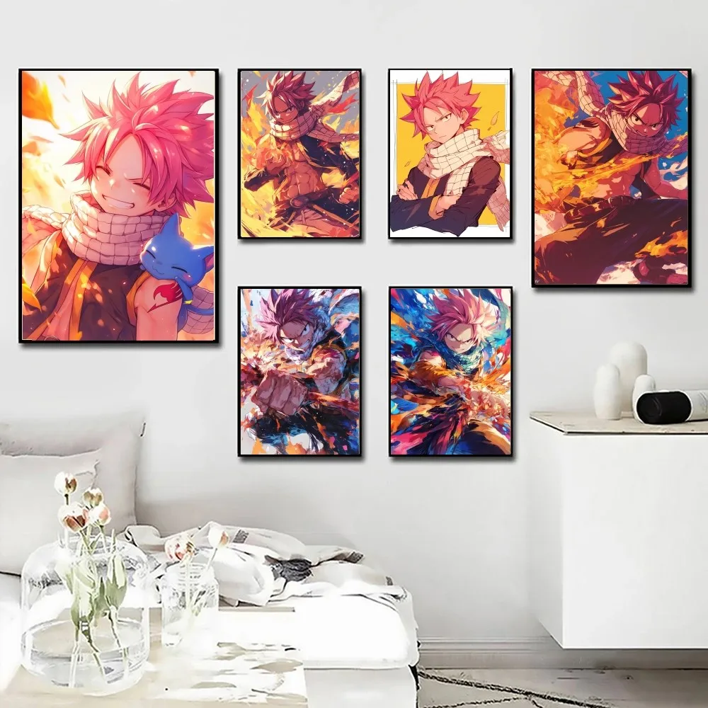 1 قطعة Natsu Dragneel الرسوم المتحركة الجنية الذيل المشارك ملصق الفن طباعة بار أثاث غرفة المعيشة ديكور #1