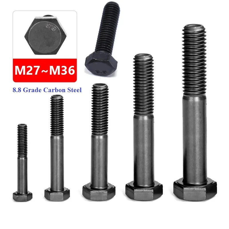 Guangluo Grade 8.8 Alloy Steel Hex Head Screw Bolts M27 M30 M36 Metric Thread Full Thread/Half Tooth Hexagon Head Bolts