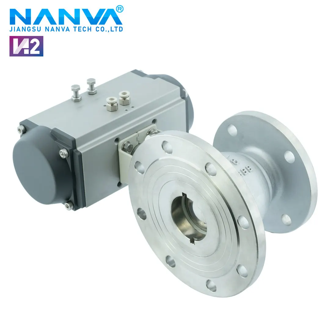 Pneumatic discharge valve Stainless steel 304/316 discharge variable diameter ball valve flange connection YJQ641F-16PR