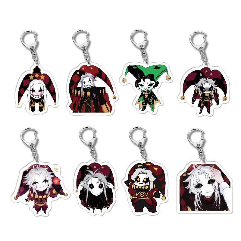 1/8 piezas Llavero de Cosplay de Teresa, el Arlequín del Circo Freak, de acrílico, accesorios para llaveros, regalo para niños