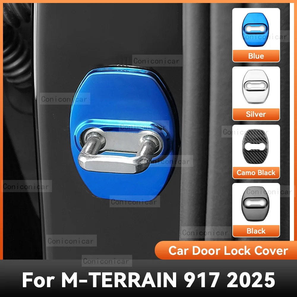 For M-TERRAIN 917 2025 Accessories Car Door Lock Protect Cover Emblems Case Stainless Steel Decoration Protection