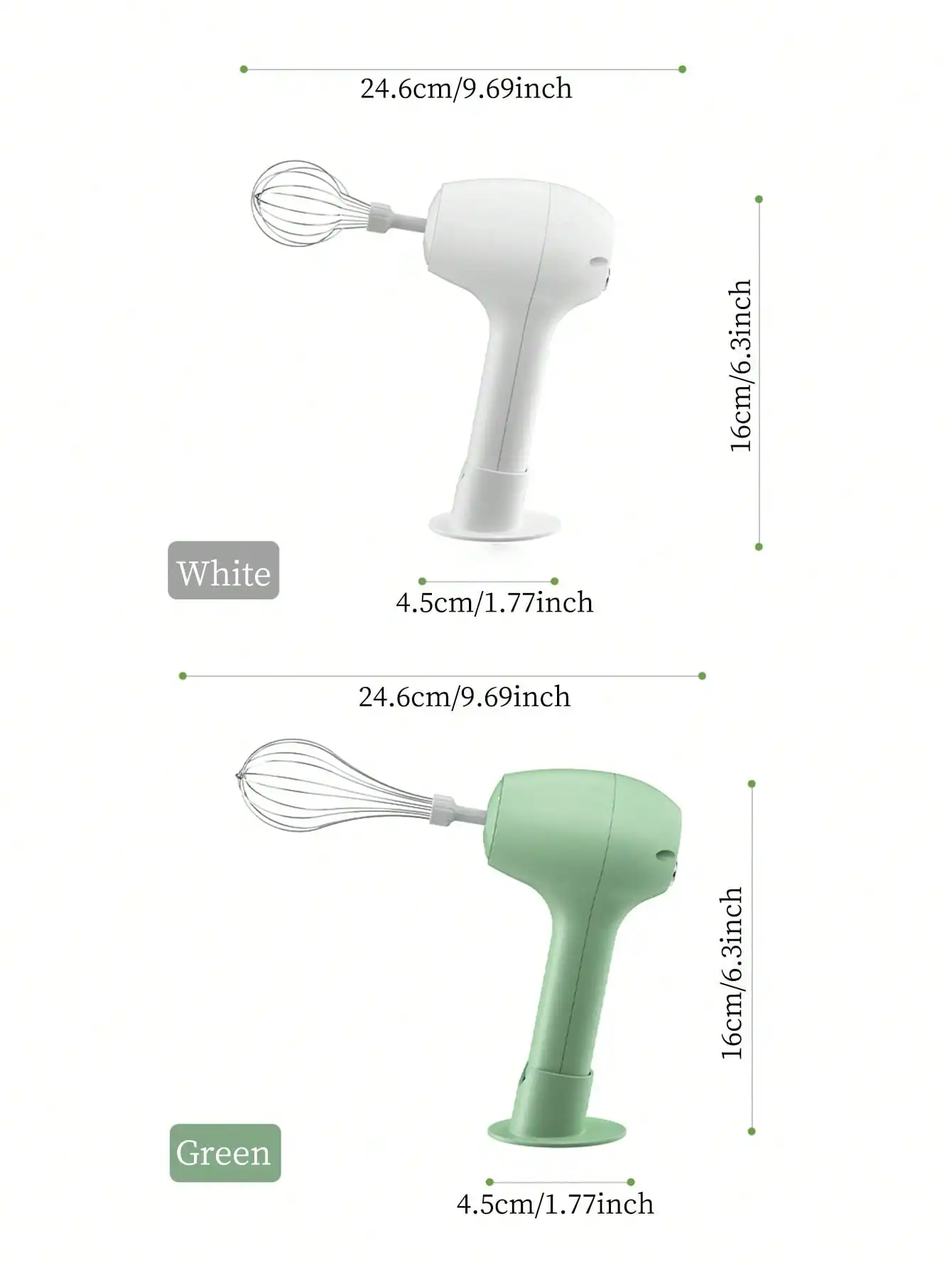 Robot da cucina da 1 pezzo, ricaricabile con 2 fruste, supporto batteria da 800 mAh, cavo di ricarica USB, adatto per battere le uova, frappè, C