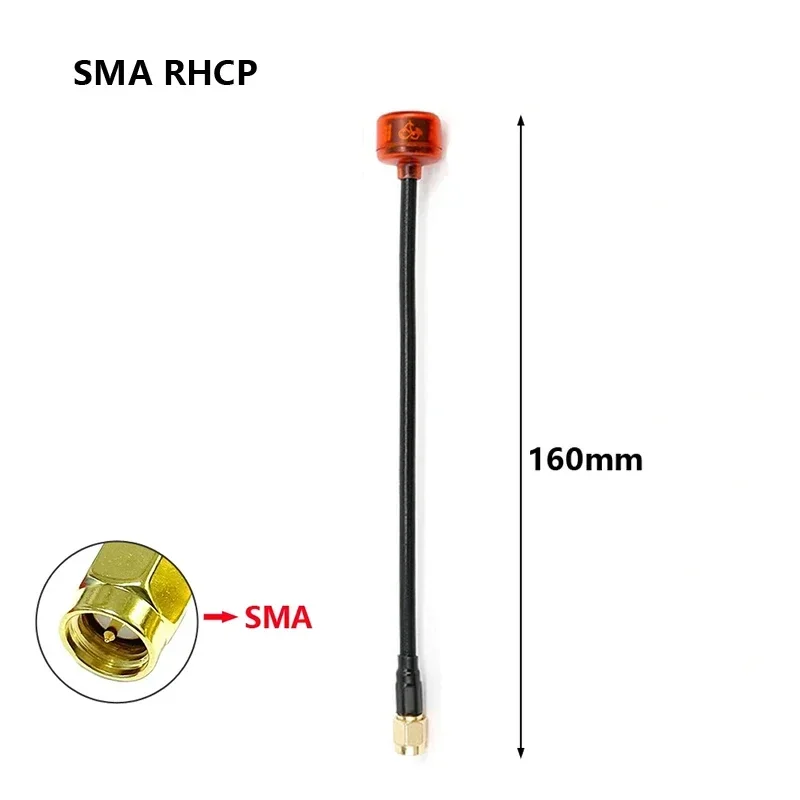 Rush Cherry FPV 5.8G Antenna RHCP SMA 160MM long range Racing Antenna Connector Adapter For FPV Quadcopter Racing Drone