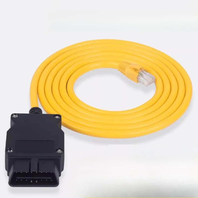 OBD Car Diagnostic Network Extension Cable, ENET Crystal RJ45 Interface Wire for Hidden Function Coding Compatible with BM
