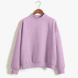 Plus Size Women's Sweatshirt 2024 Autumn Long Sleeve Pullover Sweatshirt Solid Colour Casual Loose Round Neck Sweatshirt