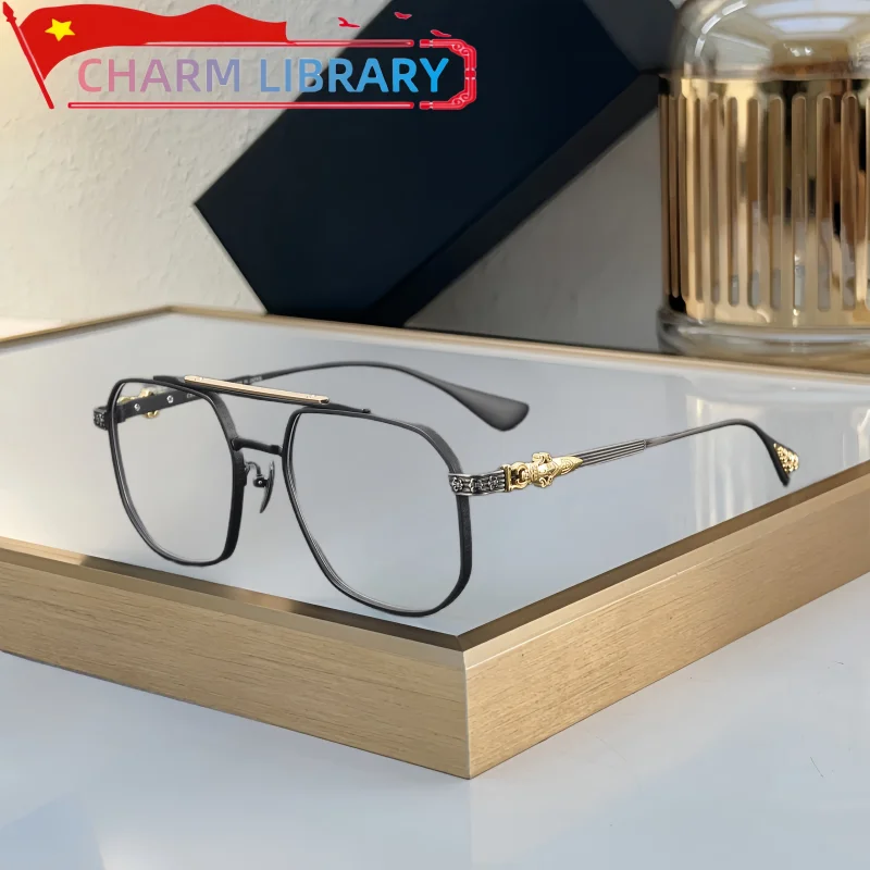 

Men Glasses Frame Women Luxury Brand Designer Pilot Personality Pure Titanium Classic Fashion Myopia Glasses Custom 2025