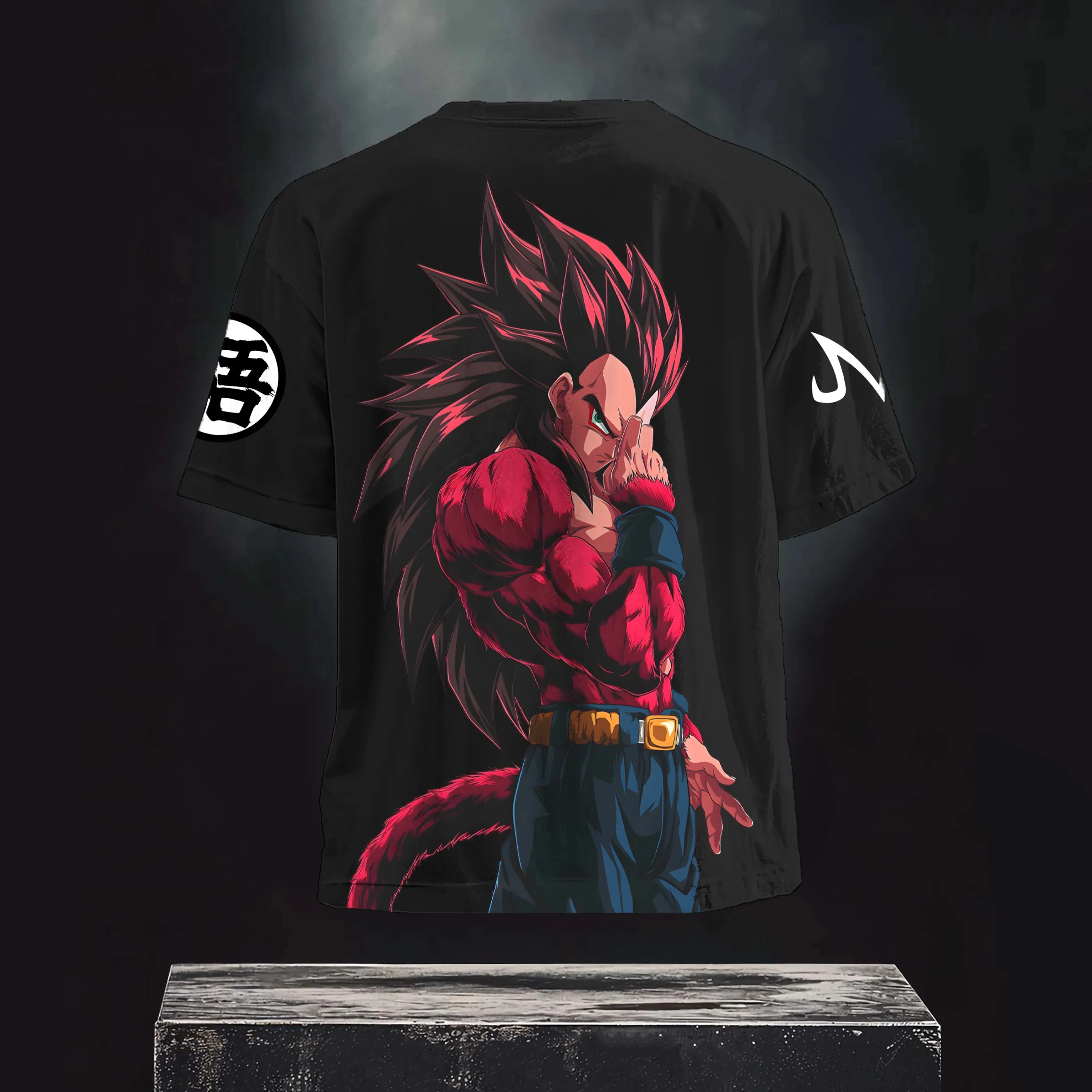 Dragon Ball Japońska Animacja Gadżety Drukowanie Postaci Moda Druga Wymiarowa Letnia Koszulka Męska z Krótkim Rękawem Luźny Top