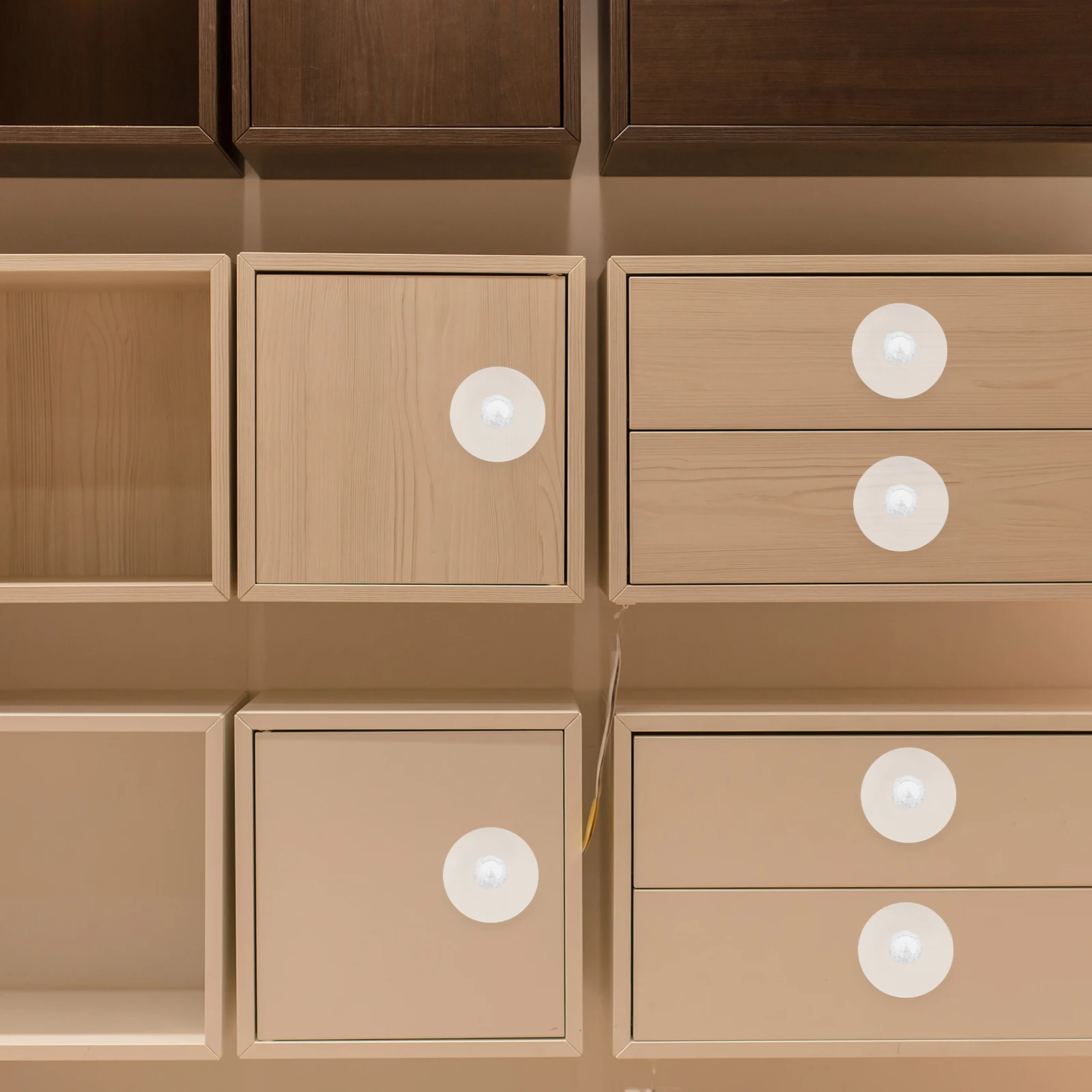 

10 Pcs Self Adhesive Acrylic Drawer Knobs Elegant Cabinet Dresser Pulls Crystal H les for Kitchen Wardrobe Furniture