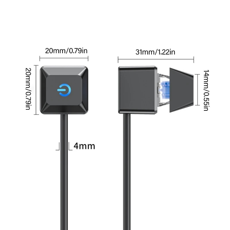 ปุ่มเปิดปิดภายนอกของคอมพิวเตอร์เดสก์ท็อป LED สำหรับการสลับไฟเมนบอร์ดพีซี