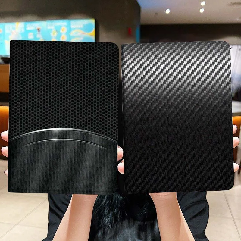 

Carbon Fiber Pattern Cool For iPad Pro Air Mini 2 3 4 5 6 7 6th 7th 10th 11th 10.2 9.7 10.5 11 Foldable Tablet Case Gift