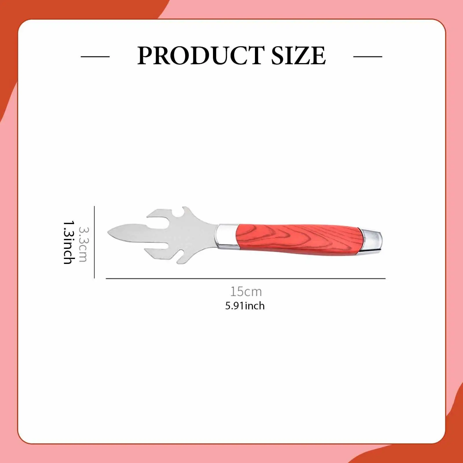 Oyster Shucker Portable Seafood Opener Nut and Shell Cracker Stainless Steel Tool for Picnic and Hiking