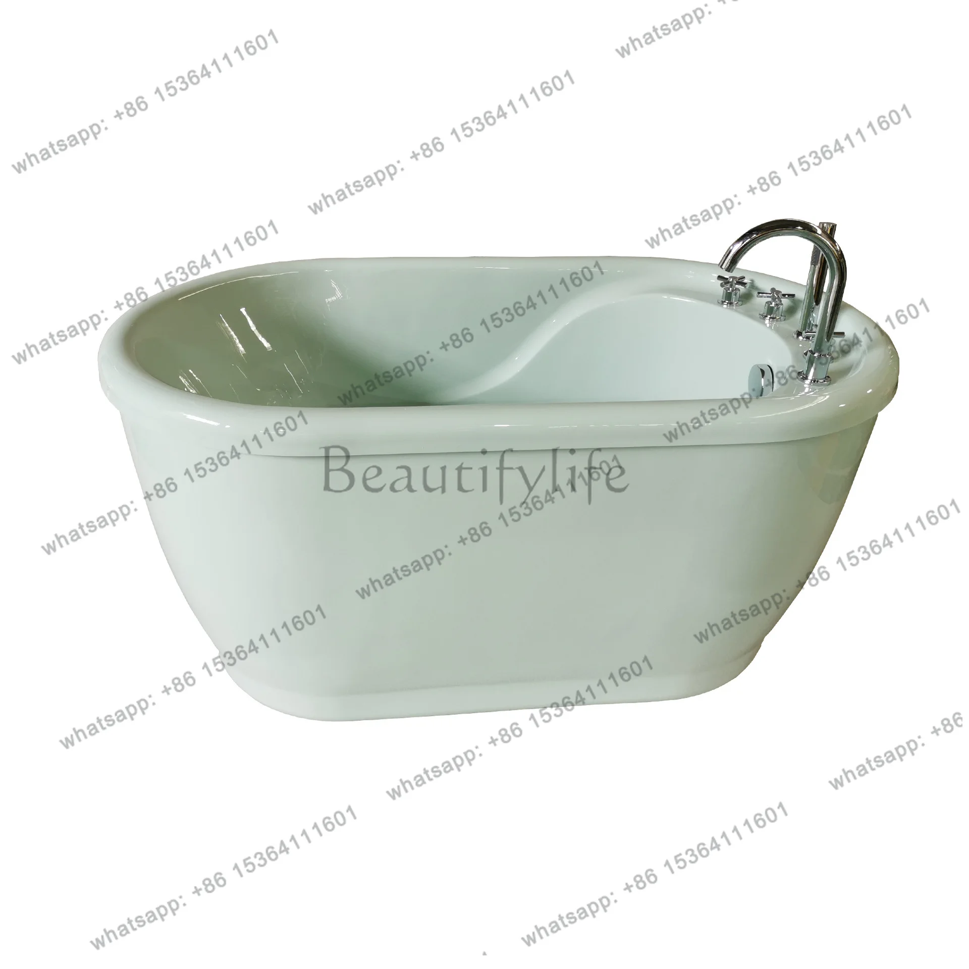 

R-8003 Hotel B & B Free-standing acrylic modern bathtub Small apartment bathtub
