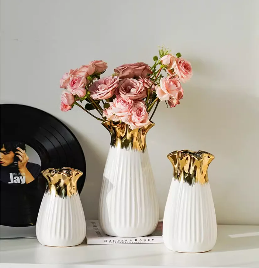 

Light luxury ceramic vases, water raised flowers, flower vase decorations, living room, dining table, TV cabinet decorations