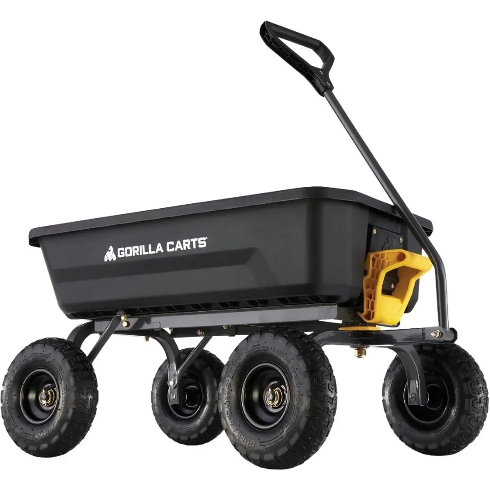 

4GCG-NF Poly Dump Cart, 600-Pound Capacity with No-Flat Tires, 4 Cubic Feet, Amazon Exclusive