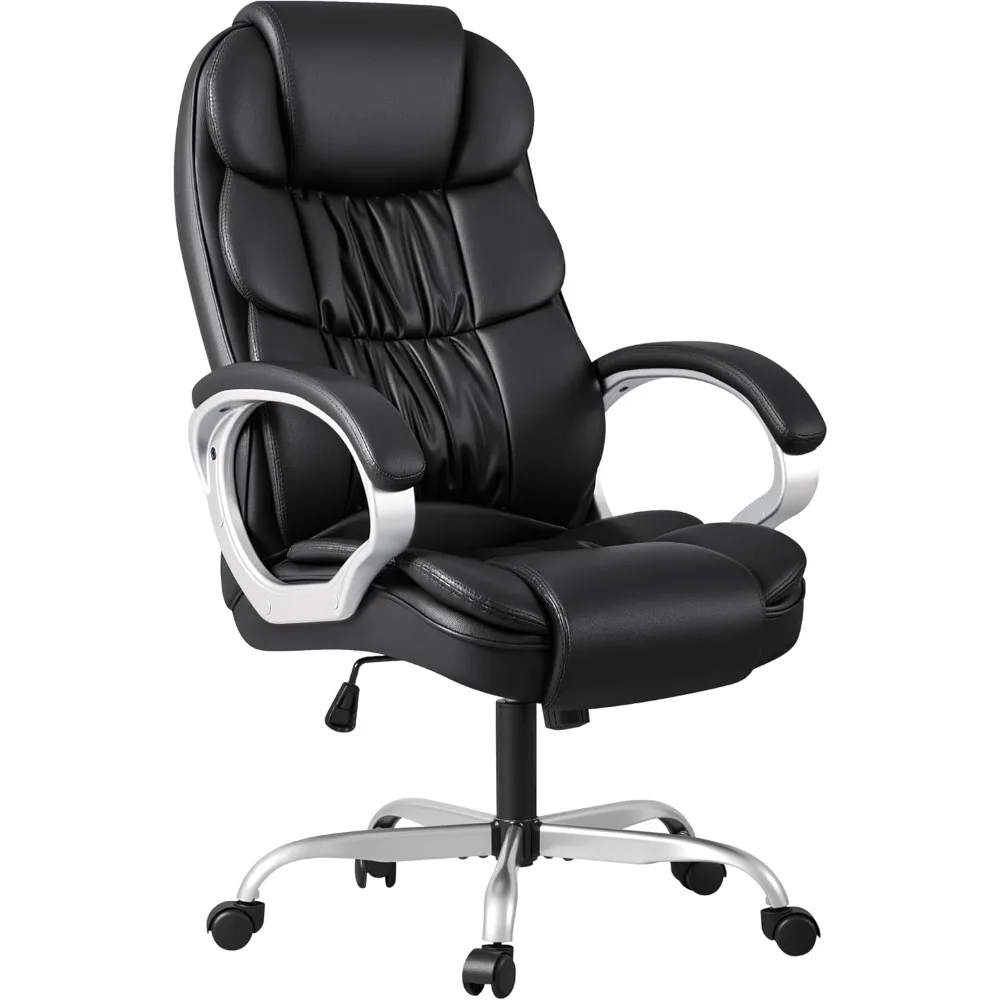 

Homall Office Chair High Back Computer Desk Chair, PU Leather Adjustable Height Modern Executive Swivel Task Chair with Padded A