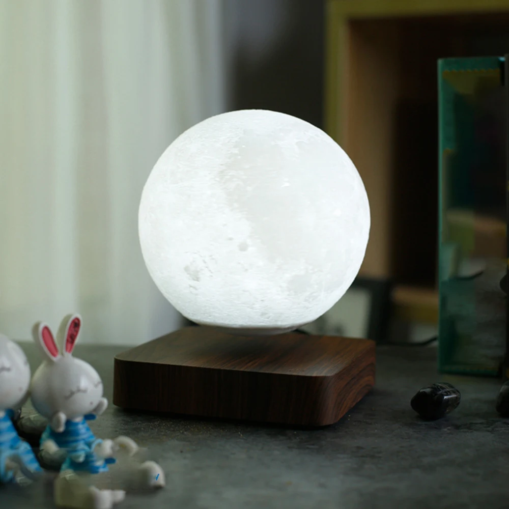 Floating Moon Light Three Colors Can Be Exchanged Table Lamp Nightlight Bedside Lamp Living Room Bedroom Decoration Safe